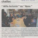 "Mille lectures" au "Beau"