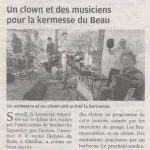 Un clown et des musicien pour la kermesse du Beau