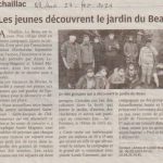 Les jeunes découvrent le jardin du Beau